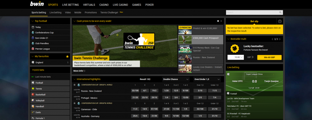 Bwin website