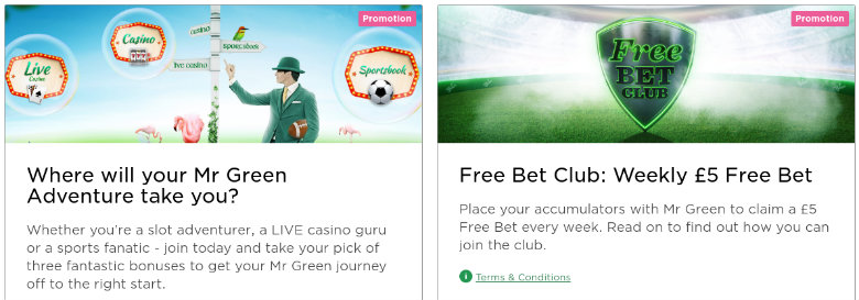 Mr Green Betting Offers
