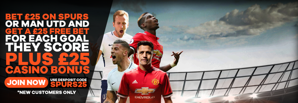 Sport Nation £25 Every Goal Spurs or Man United
