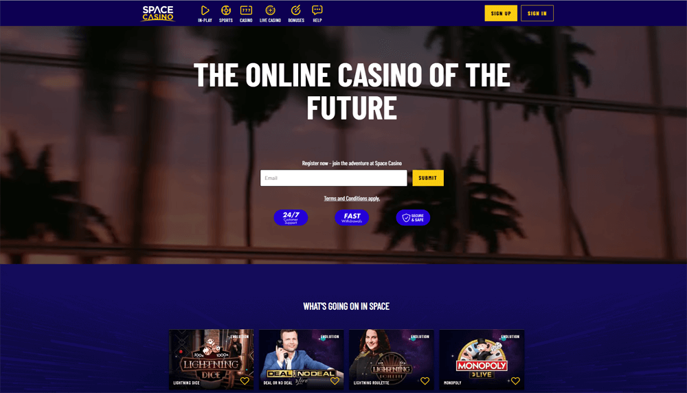 space casino website